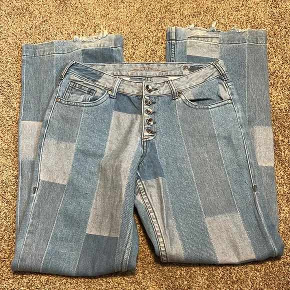 Just Tuff jeans Patches wide leg jeans - Picture 2 of 6